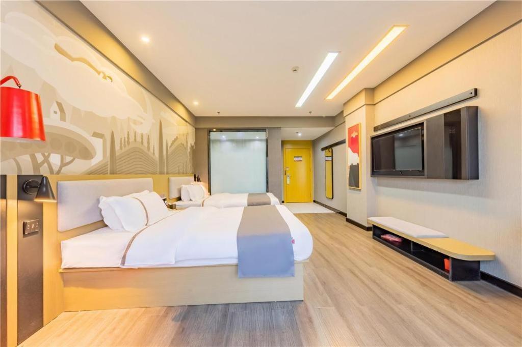 Thank Inn Hotel Hubei Wuhan Caidian Zhong Fa Xincheng Tongji المظهر الخارجي الصورة